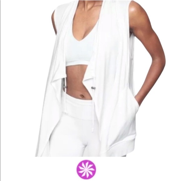 ATHLETA 2018 'Mindsight Vest' Long CYA Sleeveless Top White - Picture 2 of 5